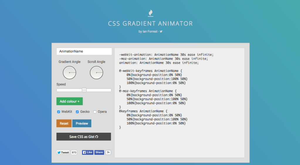 CSS Gradient Animator